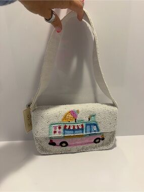 Viral Sol and Mer Ice Cream Truck Beaded Shoulder Bag NWT